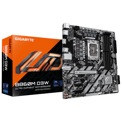 Placa de baza Gigabyte B860M D3W, Socket 1851, DDR5, Micro-ATX