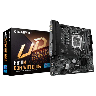 Placa de baza Gigabyte H610M D3H WIFI, Socket 1700, DDR4, Micro-ATX