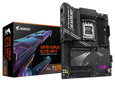 Placa de baza Gigabyte X870 AORUS ELITE WIFI7, Socket AM5, DDR5, ATX
