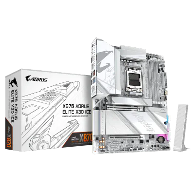 Placa de baza Gigabyte X870 AORUS ELITE X3D ICE, Socket AM5, DDR5, ATX