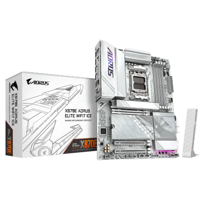 Placa de baza Gigabyte X870E AORUS ELITE WIFI7 ICE, Socket AM5, DDR5, ATX