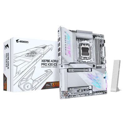 Placa de baza Gigabyte X870E AORUS PRO X3D ICE, Socket AM5, DDR5, ATX