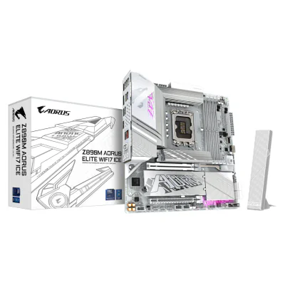 Placa de baza Gigabyte Z890M AORUS ELITE WIFI7 ICE, Socket 1851, DDR5, Micro-ATX