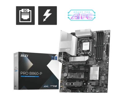 Placa de baza MSI PRO B860-P, LGA 1851, DDR5, ATX