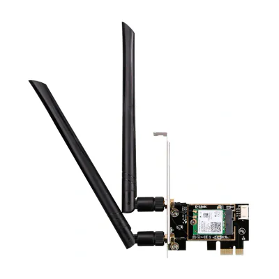 D-Link AX3000 Wi-Fi 6 PCIe Adapter with Bluetooth 5.0, Internal, Wireless, PCI Express, WLAN / Bluetooth, 2402 Mbit/s, Black