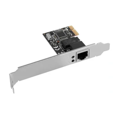 Placă de rețea Lanberg PCI-E x1, 1x RJ45 1Gb, chipset RTL8111C, low profile