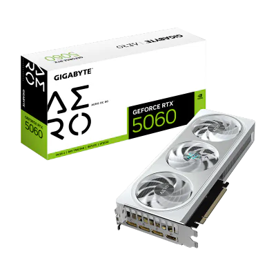 Placa video Gigabyte GeForce RTX 5060 AERO OC, 8GB GDDR7, PCI Express 5.0, 128bit