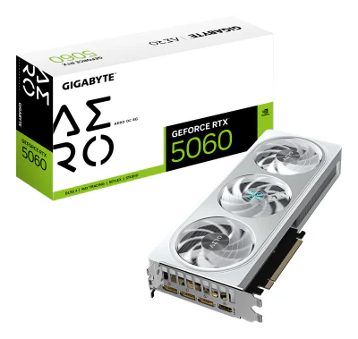 Placă video GIGABYTE GV-N5060AERO OC-8GD, 8GB GDDR7, 128 bit, PCI Express 5.0, 109W