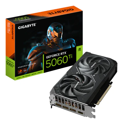 GIGABYTE GeForce RTX 5060 Ti WINDFORCE MAX OC 8G Graphics Card, GeForce RTX 5060 Ti, 8 GB, GDDR7, 128 bit, 7680 x 4320 pixels, PCI Express 5.0