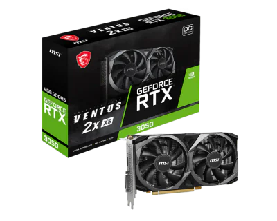 Placă video MSI GEFORCE RTX 3050 VENTUS 2X XS 8G OC, 8GB GDDR6, 128 bit, PCI Express x8 4.0