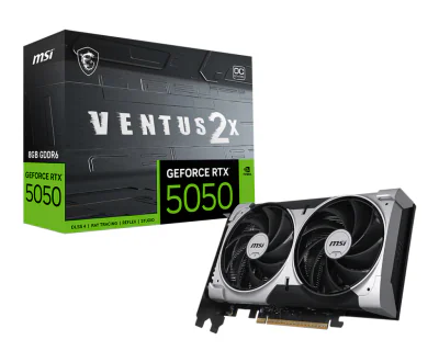 Placă video MSI GEFORCE RTX 5050 8G VENTUS 2X OC, 8GB GDDR6, 128 bit, PCI Express x16 5.0