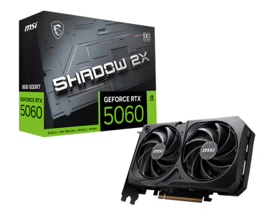 Placă video MSI GEFORCE RTX 5060 8G SHADOW 2X OC, 8GB GDDR7, 128 bit, PCI Express x16 5.0