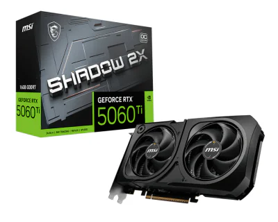 Placă video MSI GEFORCE RTX 5060 TI 16G SHADOW 2X OC PLUS, 16GB GDDR7, 128 bit, PCI Express x16 5.0