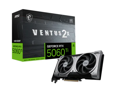 Placă video MSI GEFORCE RTX 5060 TI 16G VENTUS 2X OC PLUS, 16GB GDDR7, 128 bit, PCI Express x16 5.0