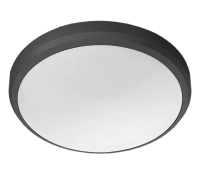 Plafoniera LED pentru exterior Philips Doris, 6W, 600 lm, luminacalda(2700K), IP54, 22 cm, Negru