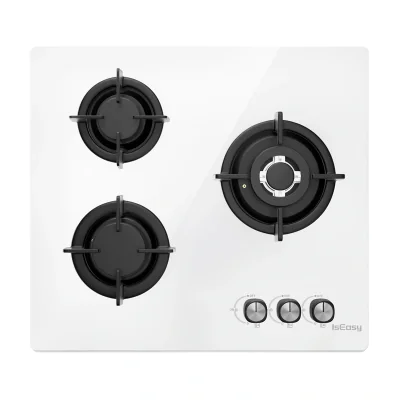 Plită cu gaz ISEASY MGBG-603, 3 arzătoare (alb)