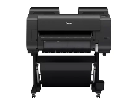 Plotter Canon GP-2600S A1 24", 7 culori, Rezolutie printare: 2,400 x 1,200 dpi, 18.432 de duze (MBK/C/M/Y/O: 1536 de duze x2, PBK/GY: 1536 de duze x1),  Cerneluri pe bază de pigmenţi: 7 culori (negru mat, negru foto, cyan, magenta, galben, gri, porto