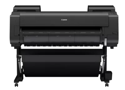 Plotter Canon GP-4600S A0 44", 7 culori, Rezolutie printare: 2,400 x 1,200 dpi, 18.432 de duze (MBK/C/M/Y/O: 1536 de duze x2, PBK/GY: 1536 de duze x1),  Cerneluri pe bază de pigmenţi: 7 culori (negru mat, negru foto, cyan, magenta, galben, gri, porto