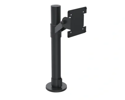 POLE W/ VESA MOUNT ON ANGLED/CONNECTION JOINT BLACK