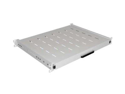 Poliță fixă Lanberg pentru cabinere rack, 19", 1U/445X350MM, max. load 35kg, material otel, gri