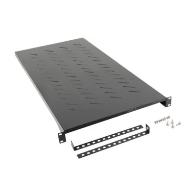 Poliță fixă rack Lanberg 19" 1200mm, 1U, 483x910mm, sarcină maximă 25kg, prindere în 4 puncte, negru