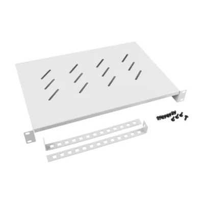 Poliță fixă rack Lanberg 19" 1U, 483x300 mm, sarcină maximă 25 kg, gri