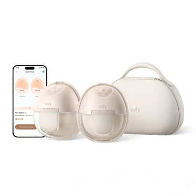 Pompa san Anker "eufy S1 Pro", smart, hand-free, capacitate 150ml, functie de incalzire, acumulator, control prin aplicatie, crem, "T8D04321"