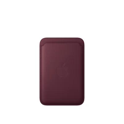 Portofel Apple FineWoven cu MagSafe pentru iPhone, Burgundy