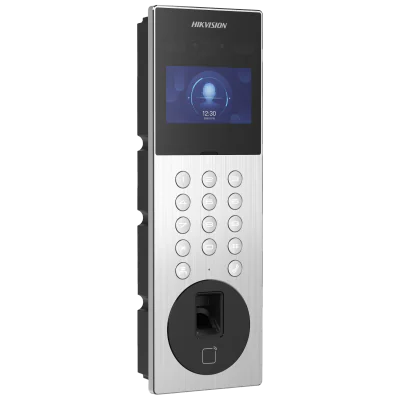 Post exterior videointerfon IP cu recunoaștere facială HIKVISION DS-KD9203-MFE6, ecran 4,3 inch, montaj îngropat