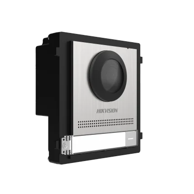 Post exterior videointerfon IP modular HIKVISION DS-KD8003-IME1(B)/S, 1 buton de apel, montaj aparent sau îngropat, PoE