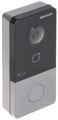 Post exterior videointerfon IP pentru vilă HIKVISION DS-KV6113-WPE1(C), 1 buton de apel, Wi-Fi, montaj aparent, PoE