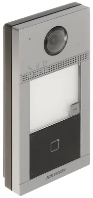 Post exterior videointerfon IP pentru vilă HIKVISION DS-KV8113-WME1(C), 1 buton de apel, cititor card Mifare, Wi-Fi, montaj aparent, PoE