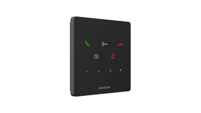 Post interior interfon audio Hikvision DS-KH6000-E1, 9 butoane, microfon inclus, difuzor inclus, interfata: 1 RJ-45 100 Mbps, alimentare:IEEE802.3af, Standard PoE,12 VDC, temperatura de functionare: -10 °C to 50 °C