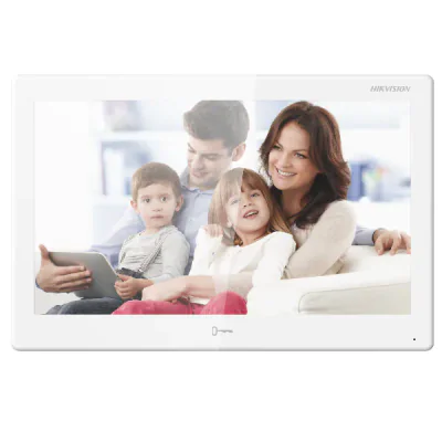 Post interior videointerfon 10.1inch cu Android, Hikvision DS-KH9510- WTE1B WIFI, apelare video si deschidere usa din aplicatia mobila, Plug & play, ecran: 10.1-inch cu touch sceen, rezolutie: 1024 × 600, audio bidirectional (microfon si difuzor inco