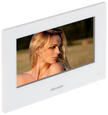 Post interior videointerfon 2 fire HIKVISION DS-KH6320Y-WTE2/WH, ecran tactil 7 inch, Wi-Fi, montaj aparent, White