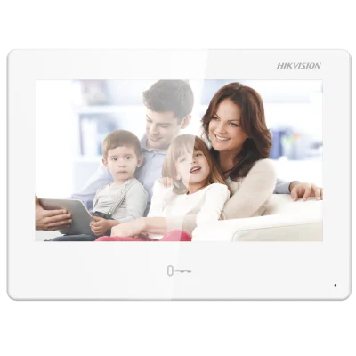 Post interior videointerfon 7 inchi cu Android Hikvision DS-KH9310-WTE1 (B)WIFI, management pentru toate sistemele Hikvision conectate prin Hik Connect, apelare video si deschidere usa din aplicatia mobila, ecran TFT 7 inch color, rezolutie 1024 × 60