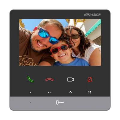 Post interior videointerfon IP HIKVISION DS-KH6100-E1, ecran 4,3 inch, montaj pe masă, PoE