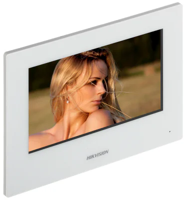 Post interior videointerfon IP HIKVISION DS-KH6320-WTE1-W, ecran tactil 7 inch, Wi-Fi, montaj aparent, PoE