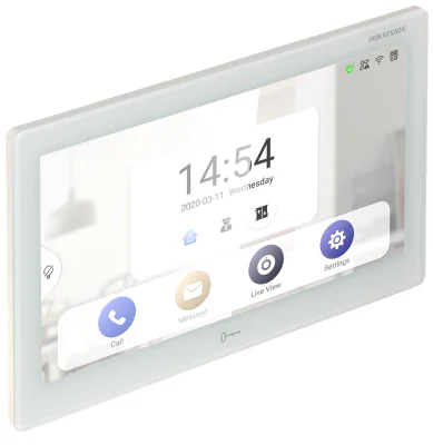 Post interior videointerfon IP HIKVISION DS-KH9510-WTE1(B), ecran tactil 10,1 inch, Wi-Fi, montaj aparent, PoE