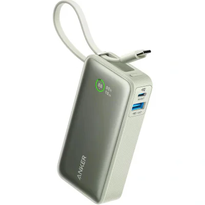 Acumulator extern Anker Nano 10000 mAh 30W cablu USB-C verde