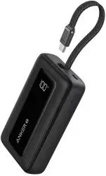POWER BANK Anker "Zolo" 20.000 mAh, 30W cablu USB-C incorporat, 1 x USB-C, 1 x USB-A, afisaj LED, 350g, negru, "A1689H11"
