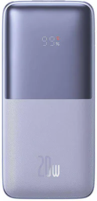 POWER BANK Baseus Bipow Pro, 10000mAh, PD 20W, 2 x USB; 1 x USB Type-C, digital display pt. status baterie, include cablu USB la USB Type-C de 30 cm, violet "PPBD040205" - 6932172614591