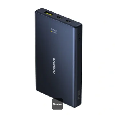 POWER BANK Baseus PicoGo, display, capacitate 10000mAh, 20W, 2 x USB Type-C, 1 x USB, total 5V/3A, include cablu Type-C to Type-C 60W lungime 30cm, negru, "P10076801123-00" - 6932172670856