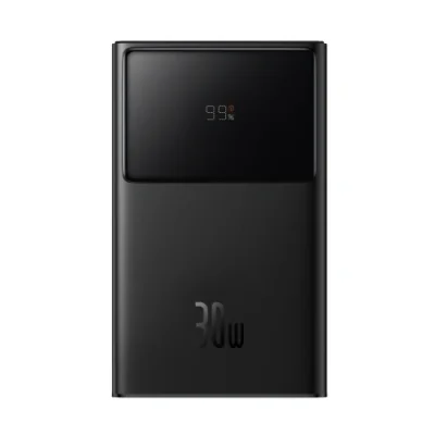 POWER BANK Baseus Star-Lord Digital, display, capacitate 10000mAh, 30W, 2 x USB; 1 x USB Type-C, total 5V/3A, negru, "P10022907113-00" - 6932172634933