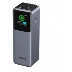 POWER BANK Ugreen "PB722", 25000mAh, PD 3.0 + QC 3.0 200W, 1 x USB; 2 x USB Type-C, digital display pt. status baterie, total 3A, gri, "35525B" - 6941876242931