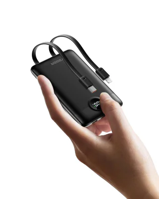 POWER BANK USB 10000MAH/W/CABLE C11 W1170-BLACK VEGER