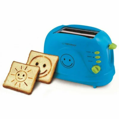 Prajitor de paine Esperanza Smiley EKT003B 2 imagini toast 750W 3 in 1 Albastru "EKT003B"