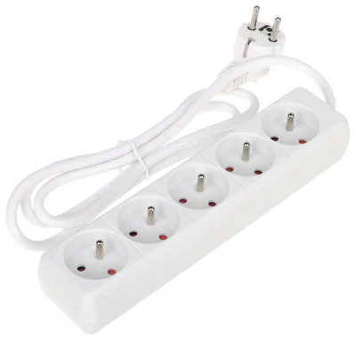 Prelungitor BLOW PR-1.5M-5G/W, 5 prize, 1,3 m, alb