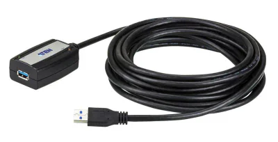 Prelungitor de USB ATEN UE350A-AT. Lungime cablu: 5 m. Conector 1: USB A, Conector 2: USB A, Versiune USB: USB 3.2 Gen 1 (3.1 Gen 1), Data minima de transfer a ratelor: 5 Gbit/s, Culoarea produsului: Negru