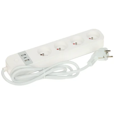 Prelungitor inteligent ATLO ATLO-WS95U-TUYA, 4 prize + 2 USB + 1 USB-C, Wi-Fi, Tuya Smart, 1,5 m